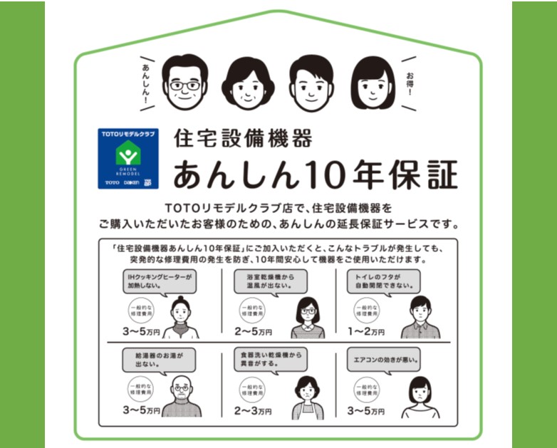 住宅設備機器あんしん10年保証 | 株式会社クリハラ